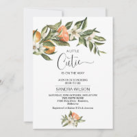 White Blossom Clementine Little Cutie Baby Shower