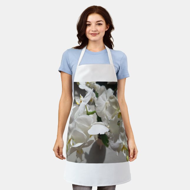 White Blossom Floral Apron (Worn)
