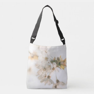 White Blossom Nature Photo Crossbody Bag