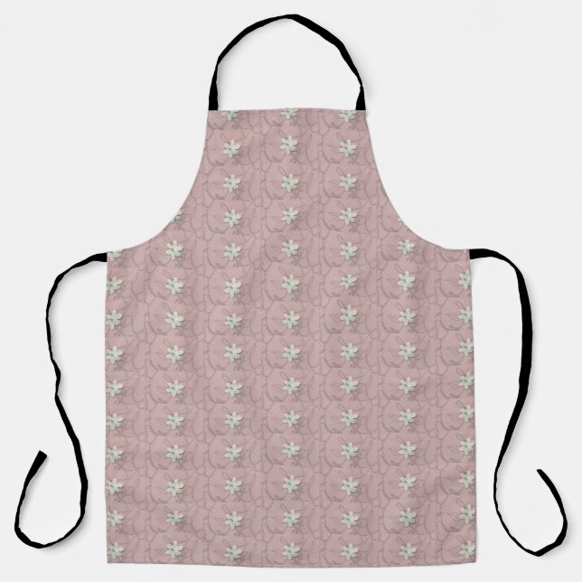 White Blossoms Abstract  Apron (Front)