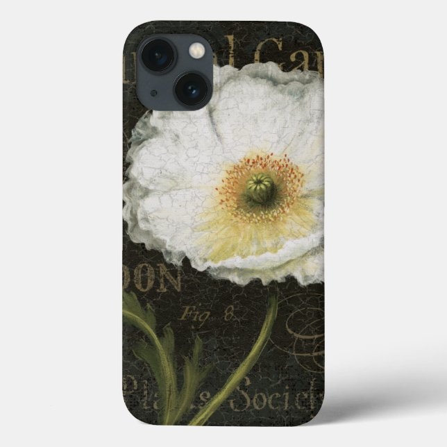 White Blossoms and Leaves Case-Mate iPhone Case (Back)