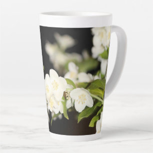 White Blossoms Blooming Latte Mug