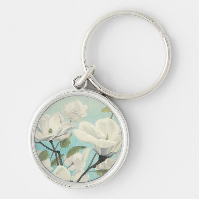 White Blossoms from the South Key Ring (Front)