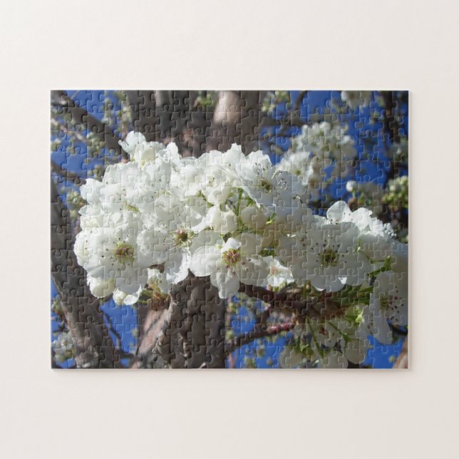 White Blossoms II Spring Flowering Tree Jigsaw Puzzle (Horizontal)
