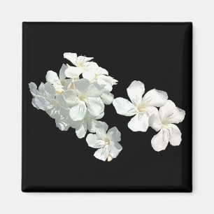 White Blossoms Magnet