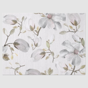 White Blossoms Tissue Paper