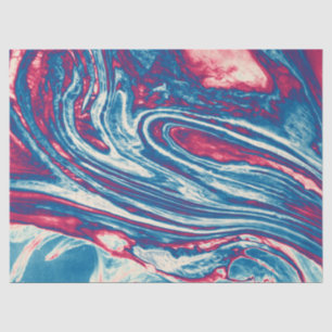 White Blue Burgundy Marbly Painting Texture Artsy Tissue Paper