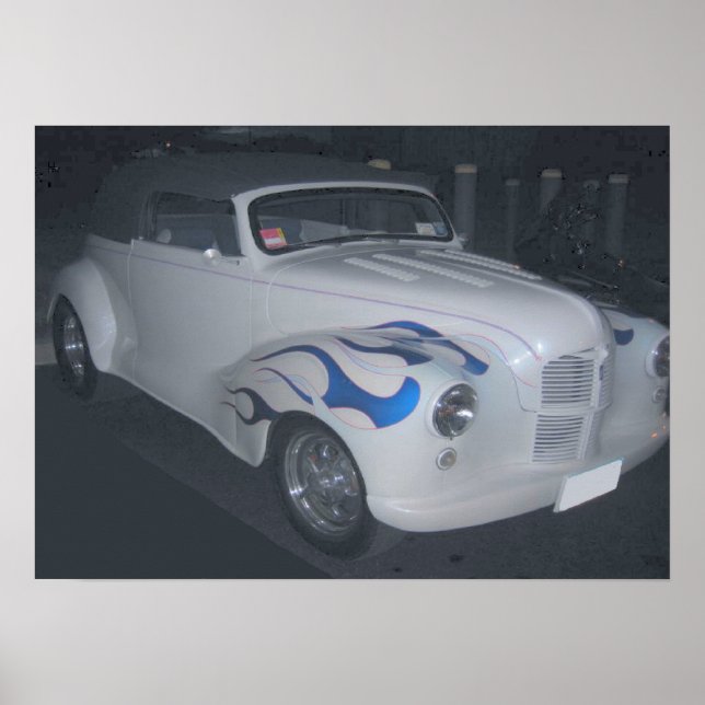 White & Blue Classic Poster (Front)