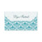 White & Blue Elegant Retro Floral Damask