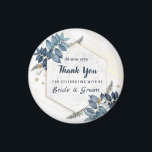 White Blue Floral Frame Thank You Wedding Favours Magnet<br><div class="desc">White Blue Floral Frame Thank You Wedding Favours
Personalised Wedding Favours Magnet For Guests as a Thank You for coming at wedding party
this design is easily customised and personalised by adding or changing the text</div>