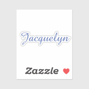 White Blue Plain Elegant Modern Calligraphy Name