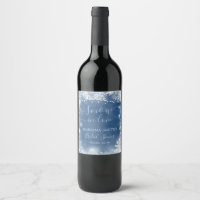 White Blue Snow in Love Snowflake Bridal Shower