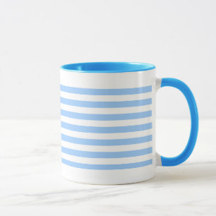 White-Blue Stripes Mug