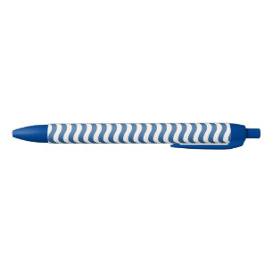 White Blue Wave Navy pattern Customise background Ink Pen