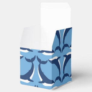White Blue Whales Yin Yang Sea Animal Ocean Marine Favour Box