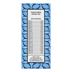 White Blue Whales Yin Yang Sea Animal Ocean Marine Rack Card