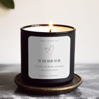 White Blush Love Heart Mum to be Gift Candle
