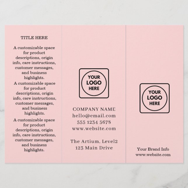 White Blush Pink Design | Modern Professional  (Front)