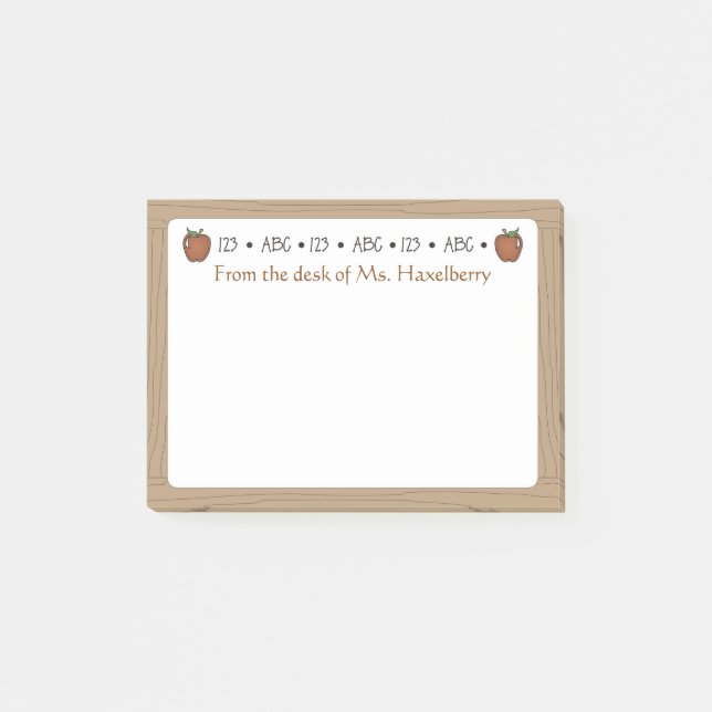 White board Teachers Personalised Note Pad (Front)