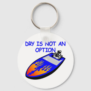 White Boat Dry Not Option Key Ring