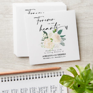 White Boho Floral Seed Packet Memorial Funeral Env Envelope