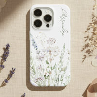 White Boho Watercolor Wildflowers