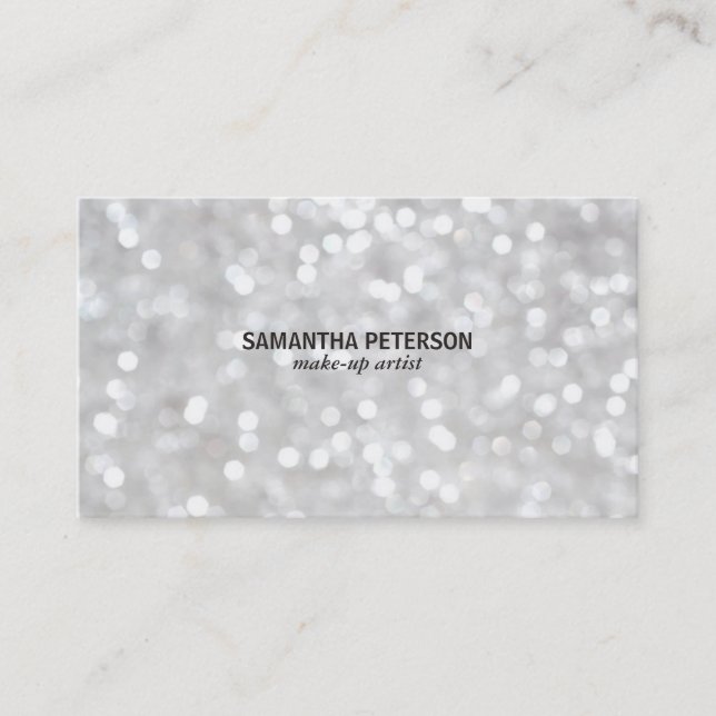 White Bokeh Business Card (Front)