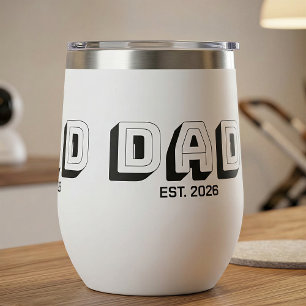 White Bold Varsity Established Dad