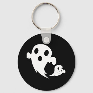 White Boo  Key Ring