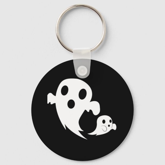 White Boo  Key Ring (Front)