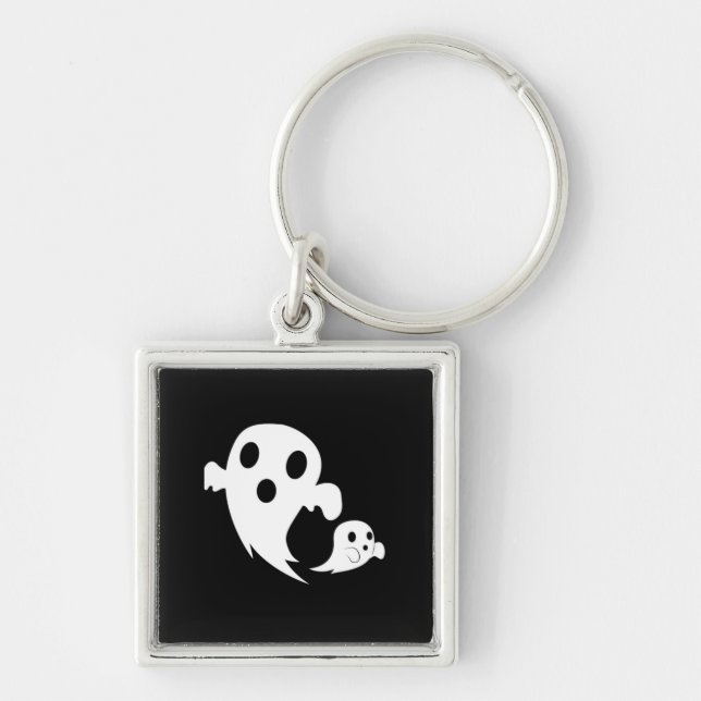 White Boo  Key Ring (Front)