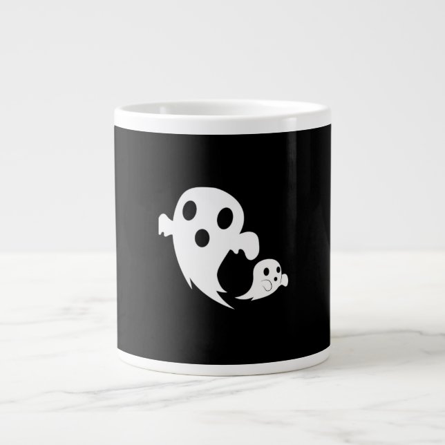White Boo  Large Coffee Mug (Front)