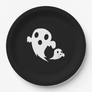White Boo  Paper Plate