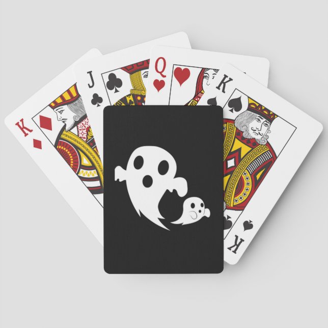 White Boo  Playing Cards (Back)