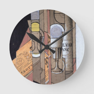 White Bordeaux, 1913 (gouache & pencil on paper) Round Clock