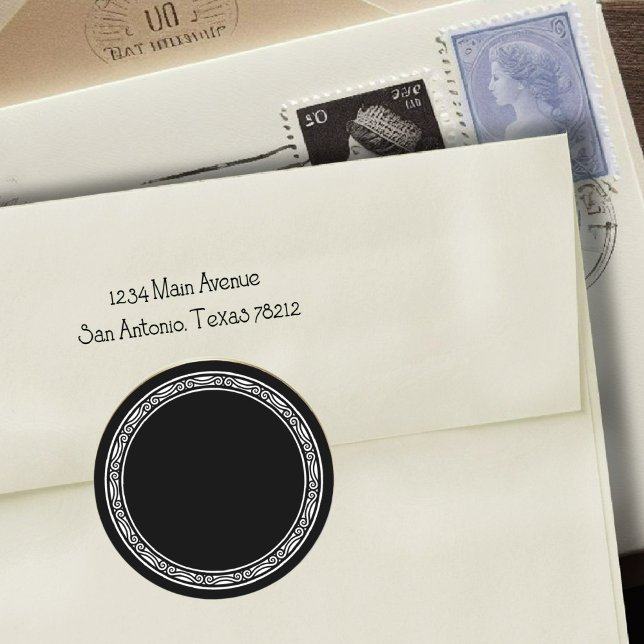 White Border Frame for Your Wording Classic Round Sticker (Creator Uploaded)