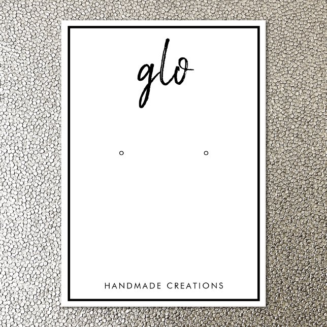 White Border Hand Drawn Font Earring Display (Creator Uploaded)