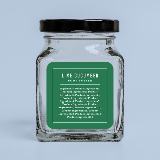 White Border Lines Custom Colour Ingredients Label (Creator Uploaded)