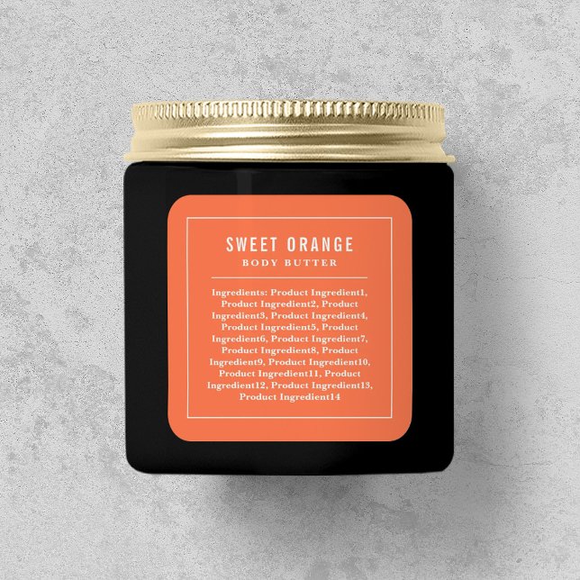 White Border Lines Custom Colour Ingredients Label (Creator Uploaded)