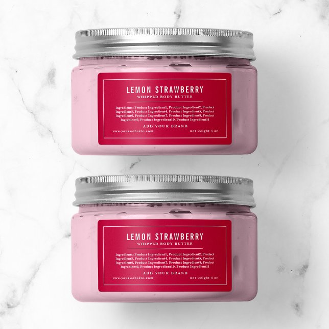 White Border & Lines Editable Colour Ingredients Label (Creator Uploaded)