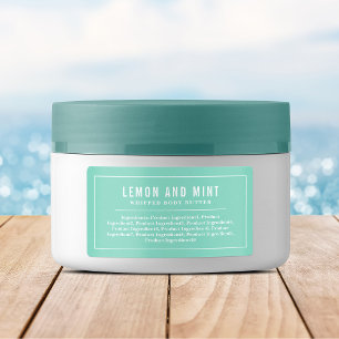 White Border & Lines Editable Colour Ingredients Label