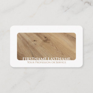 White border tree wood interior design elegant business card
