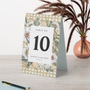 White Botanical Bohemian   Woven Rattan