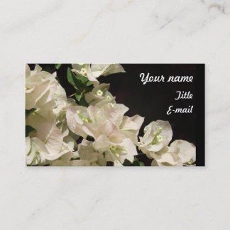 White Bougainvillea Flowers Business card