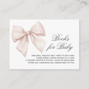 White Bow Book for Baby Enclosure Card