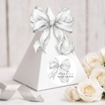 White Bow Bridal Shower