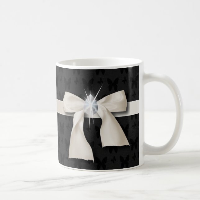 white bow diamond chandelier sweet sixteen coffee mug (Right)