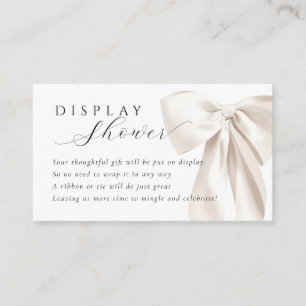 White Bow Display Shower Enclosure Card