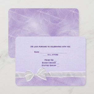 White Bow Wedding RSVP Invitation