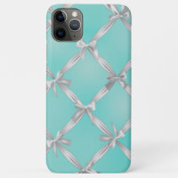 White Bows Turquoise Robin's Egg Blue